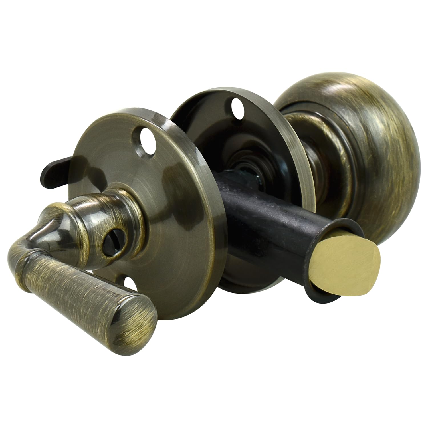 Nuk3y Storm Series Solid Brass Screen Storm Door Latch (Antique